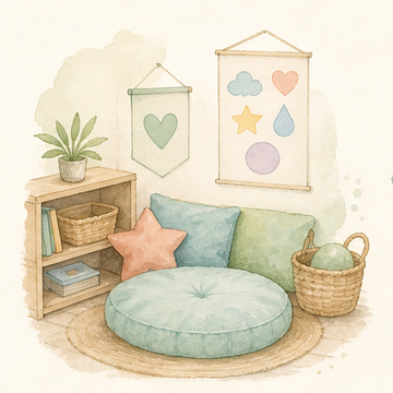 Illustration einer Ruhe-Ecke